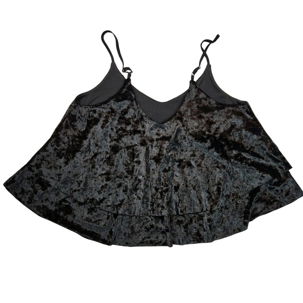 Madison & Berkeley Crushed Velvet Swing Cami SMALL Party Glam Goth‎ Festival Top - Picture 2 of 6